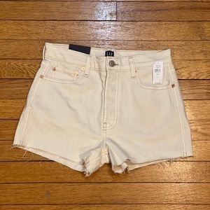 GAP WHITE DENIM CHEEKY SHORTS